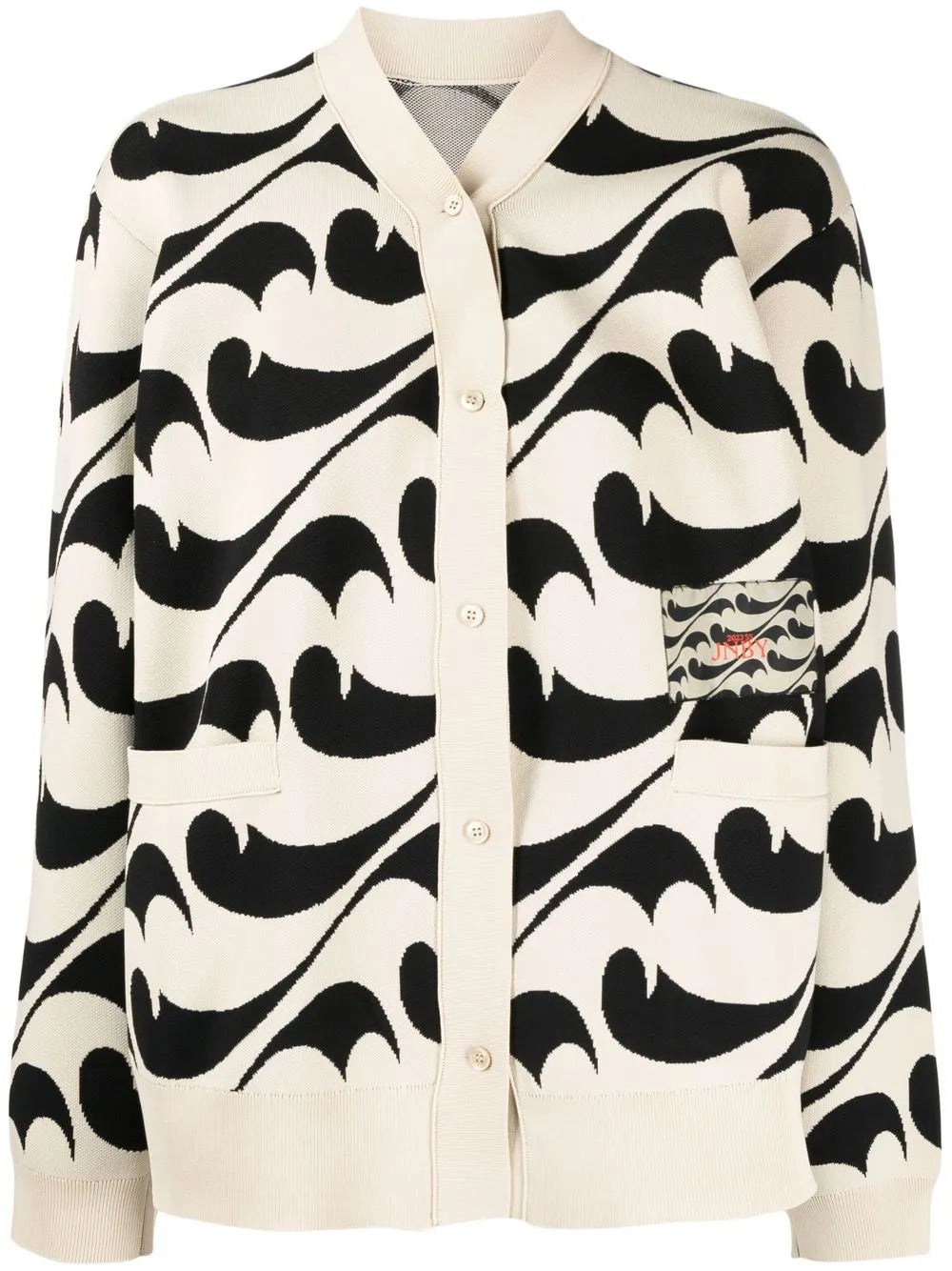 Patterned Jacquard Cardigan