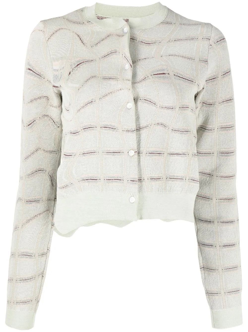 Patterned Jacquard Cropped Jumper