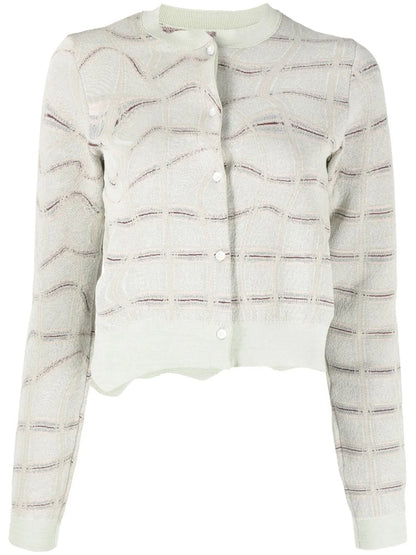 Patterned Jacquard Cropped Jumper