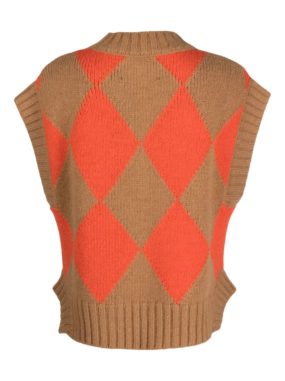 Argyle-Print Knitted Vest