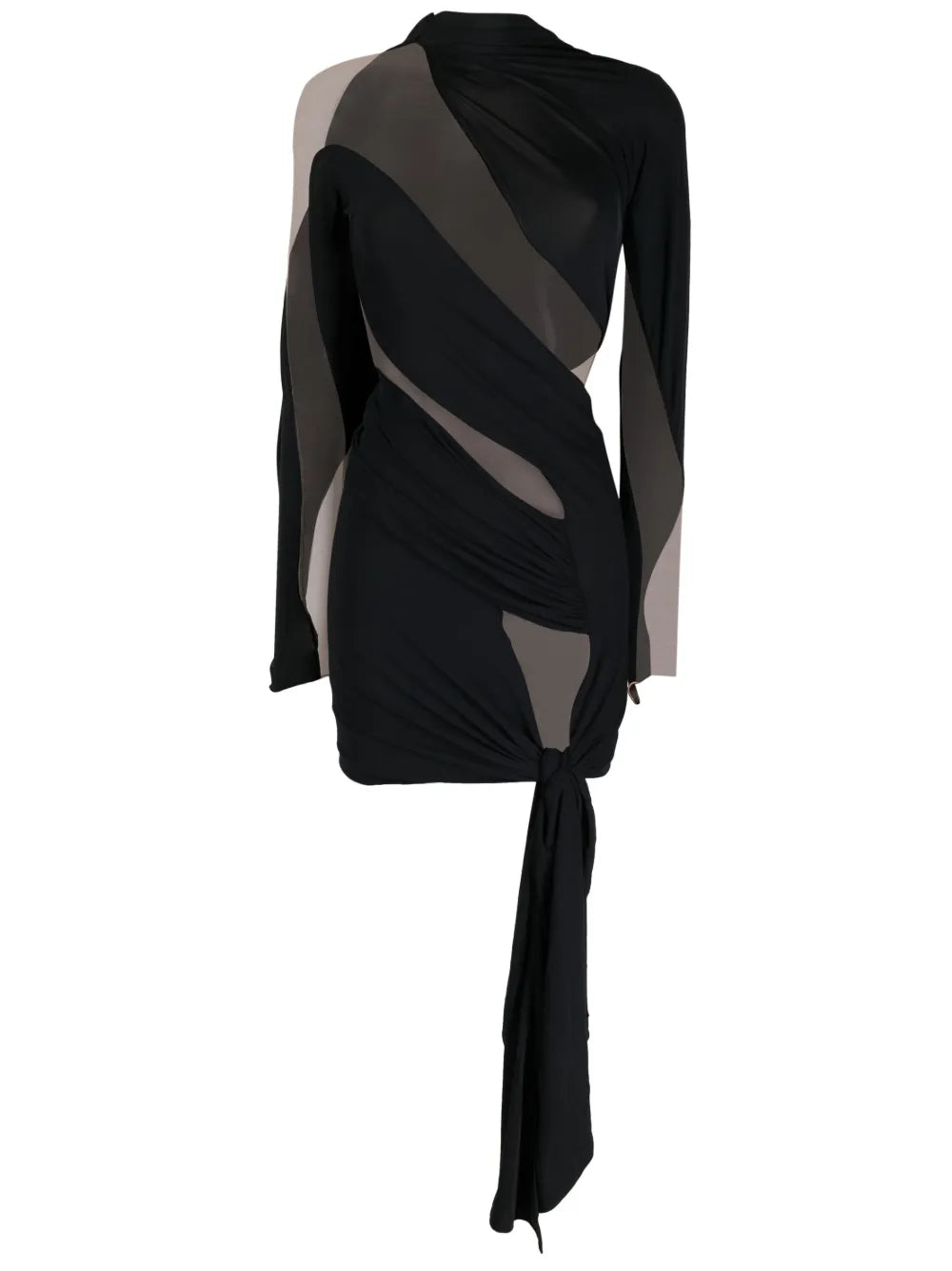 Sheer-Panelled Mini Dress