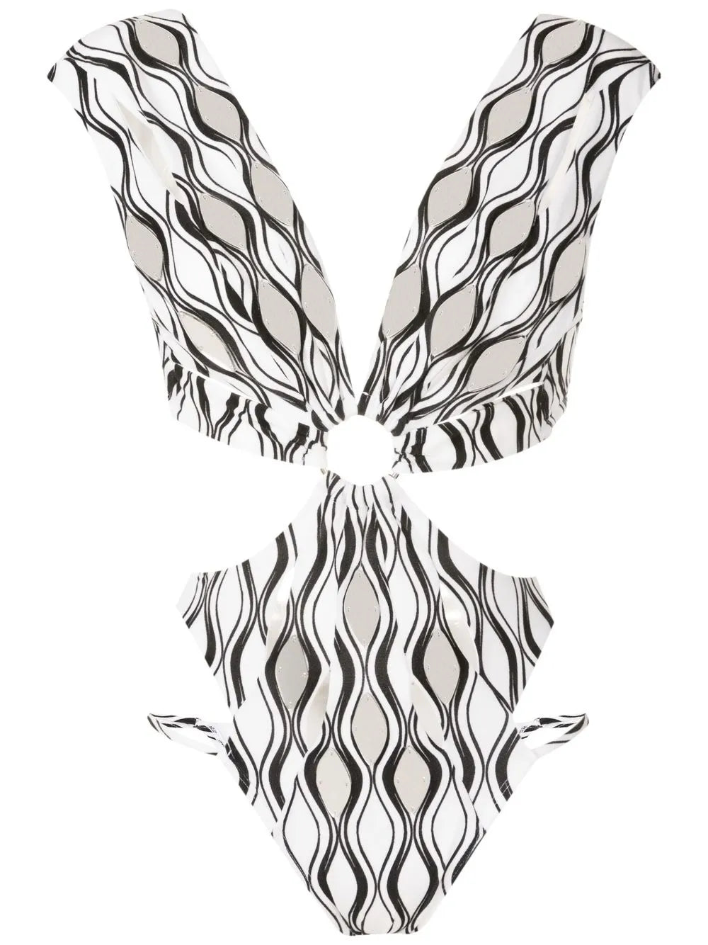 Cut-Out Hardware-Detail Swimsuit