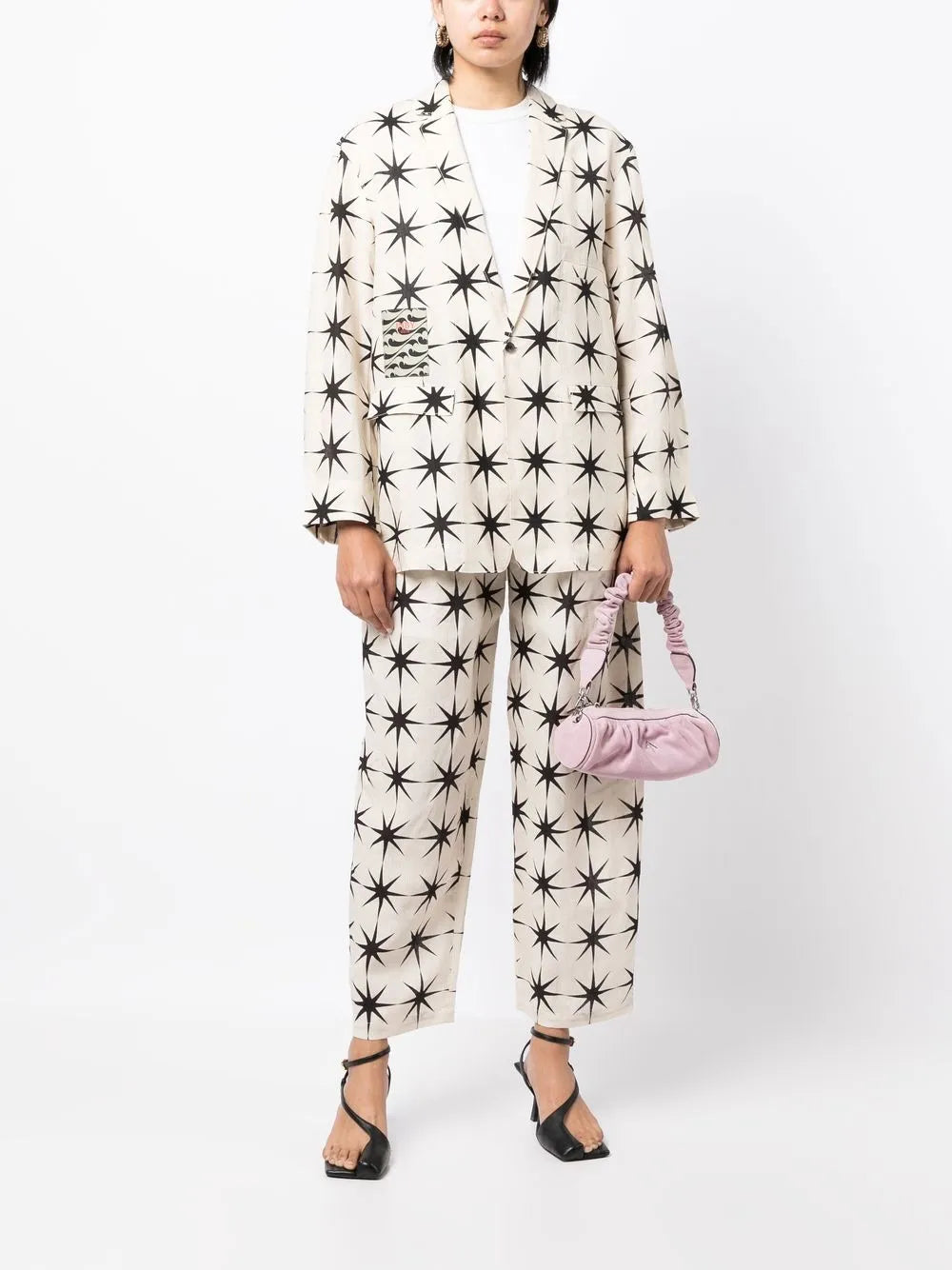 Printed Linen Blazer