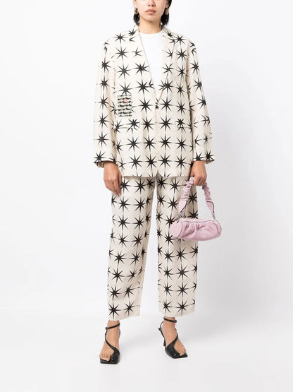 Printed Linen Blazer