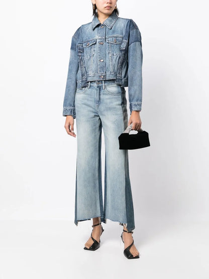 Layered Patchwork Denim Jacket