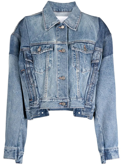 Layered Patchwork Denim Jacket