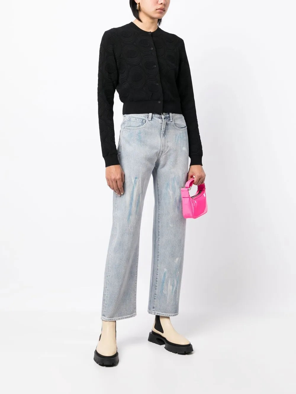 Long-Sleeve Cropped Cardigan