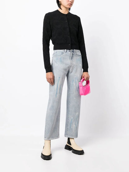 Long-Sleeve Cropped Cardigan
