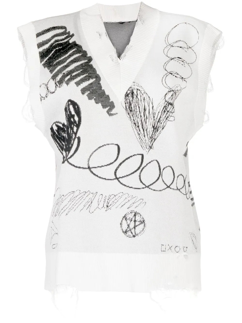Printed Sleeveless Vest