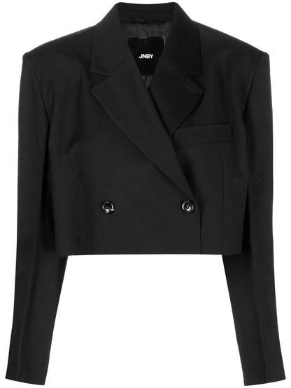Cropped.Double-Breasted Blazer