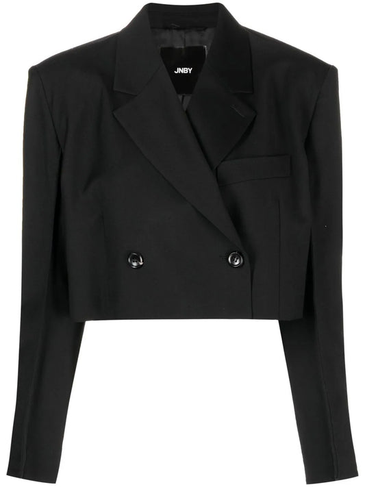Cropped.Double-Breasted Blazer