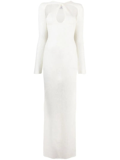 Cut-Out Knitted Maxi Dress