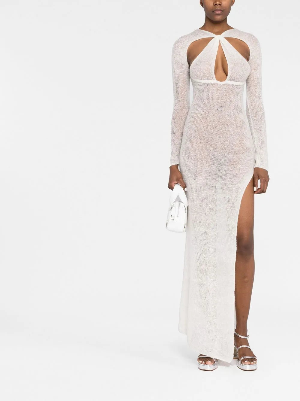 Cut-Out Knitted Maxi Dress