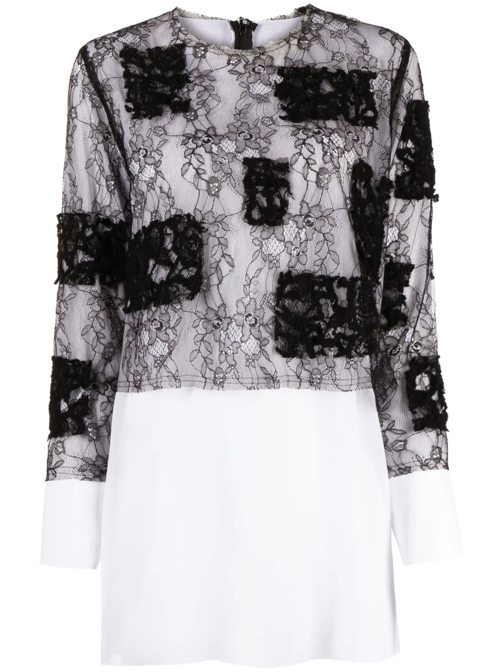 Layered Sheer-Lace Blouse