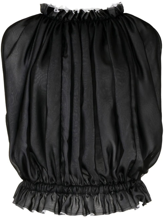 Sleeveless Ruffle Top