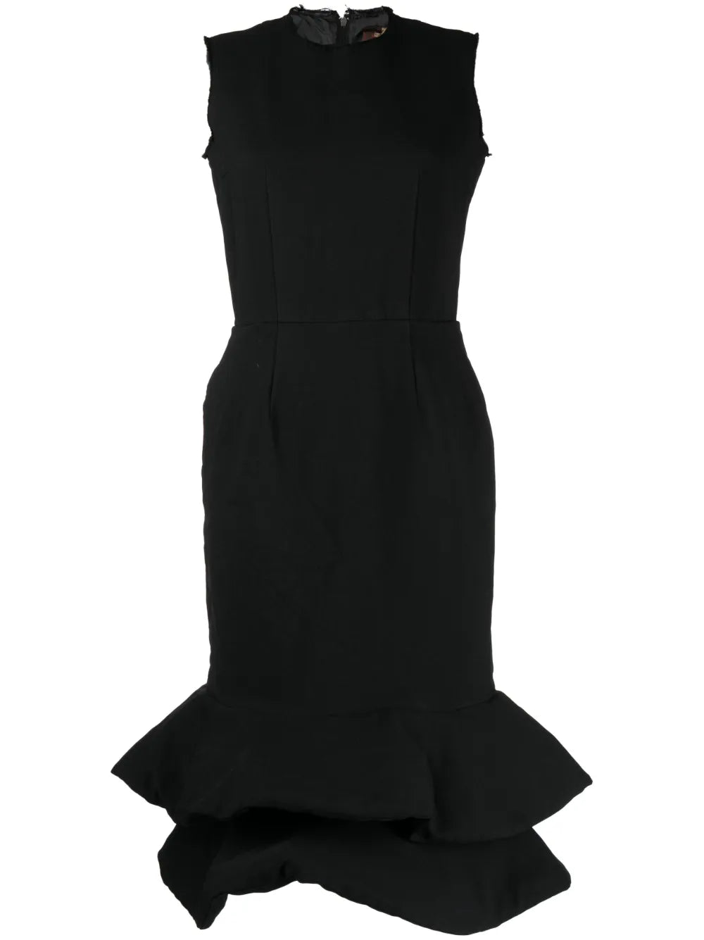 Peplum-Hem Midi Dress