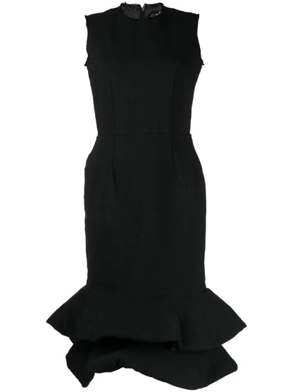 Peplum-Hem Midi Dress