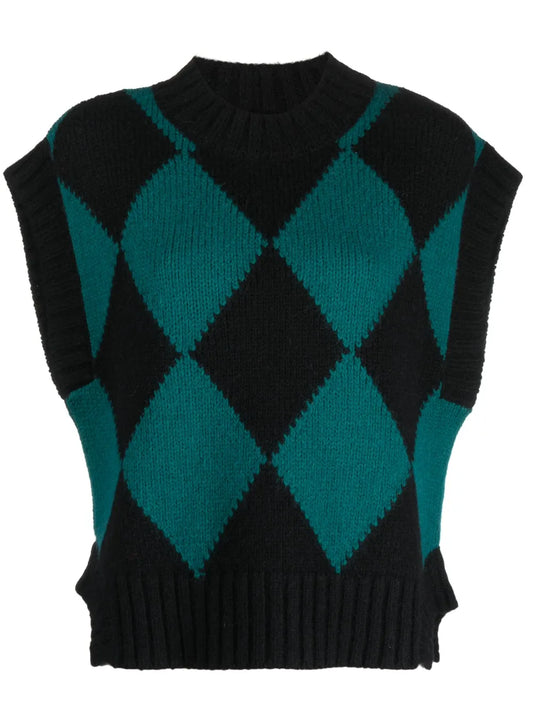 Argyle Knitted Vest