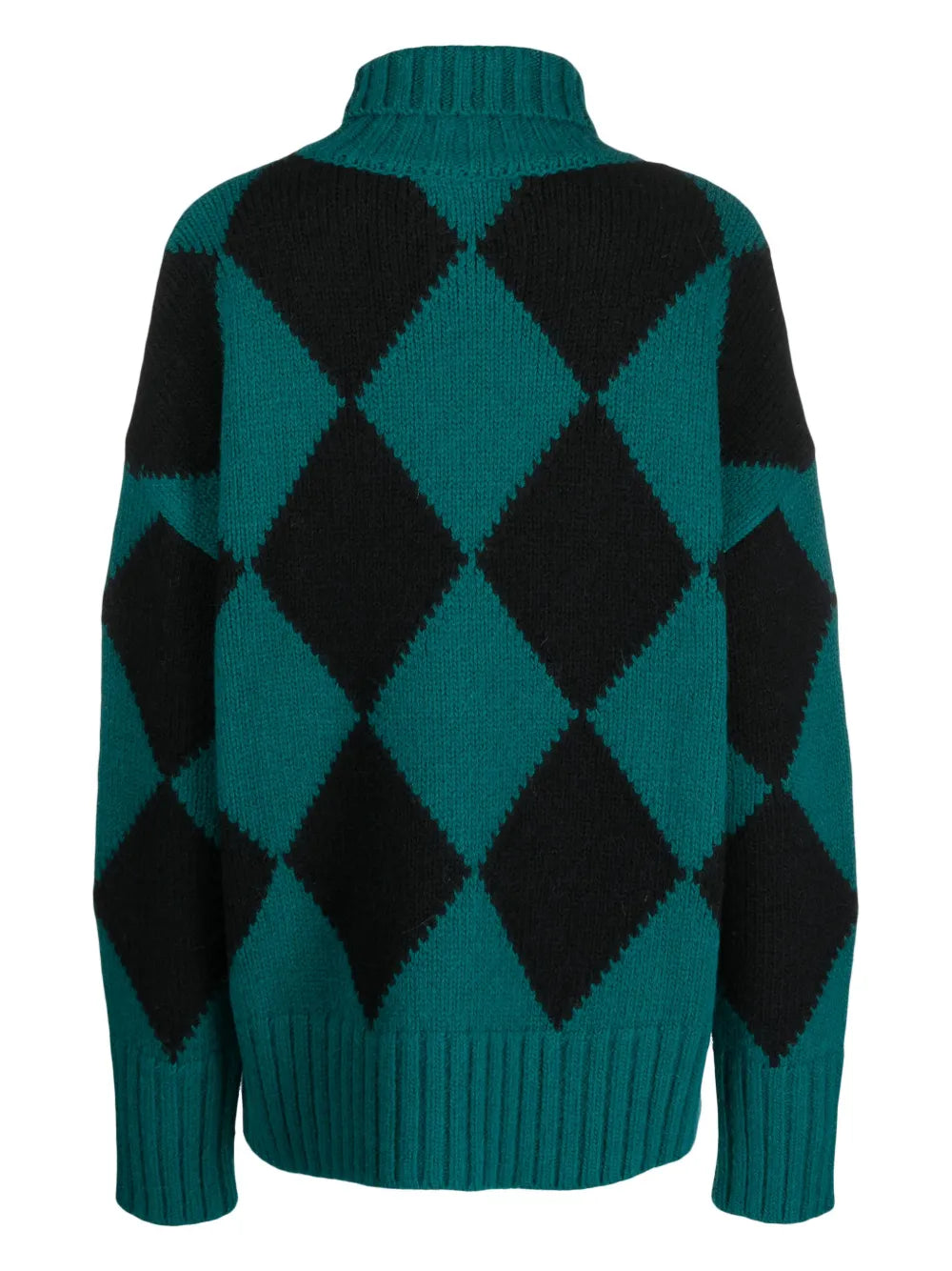 Argyle Roll-Neck Jumper
