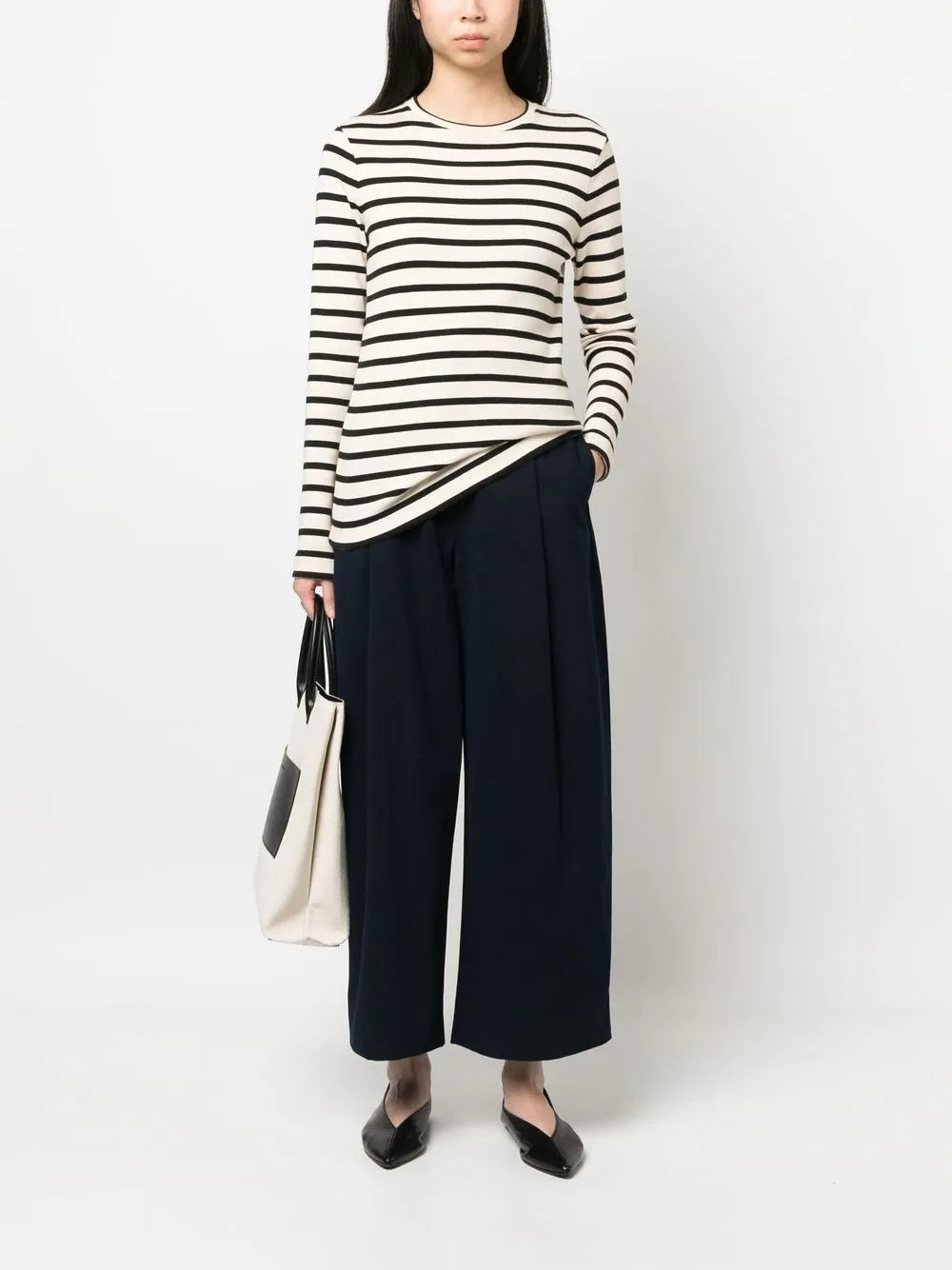 High-Waisted Wide-Leg Trousers