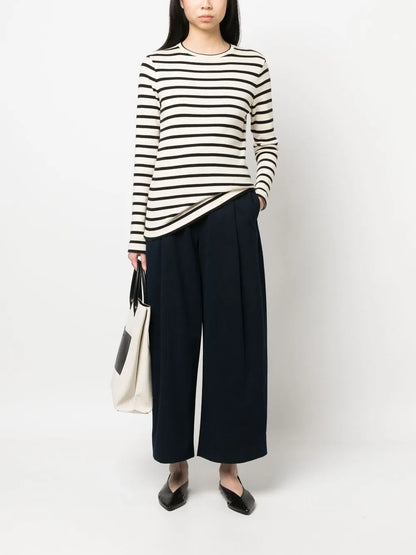 High-Waisted Wide-Leg Trousers