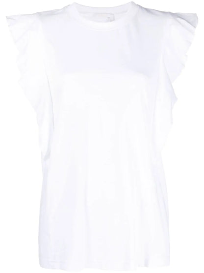 Gathered-Detail Sleeveless Top