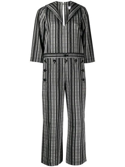 Striped Cropped Jumpsuit
