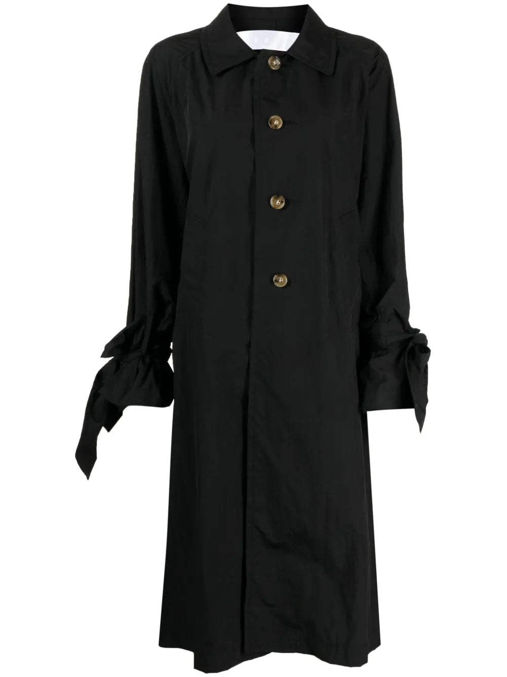Tied-Cuffs Trench Coat