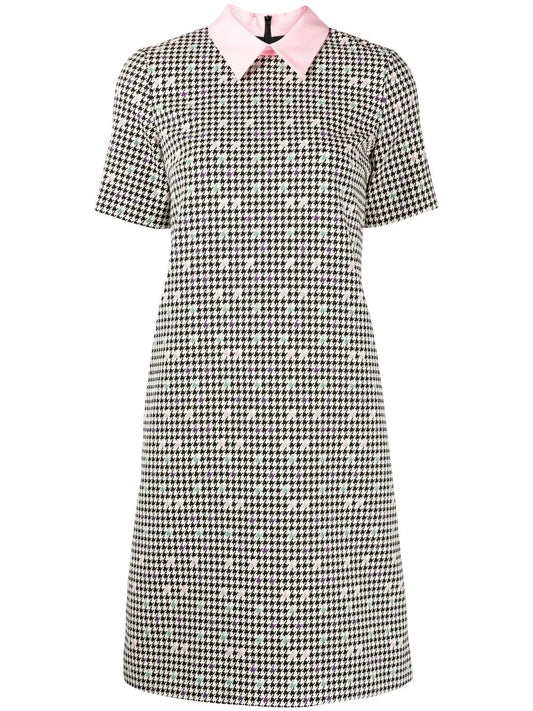 Pid De Coq Jacquard Shirt Dress