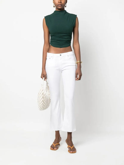 Mid-Rise Cropped Denim Jeans