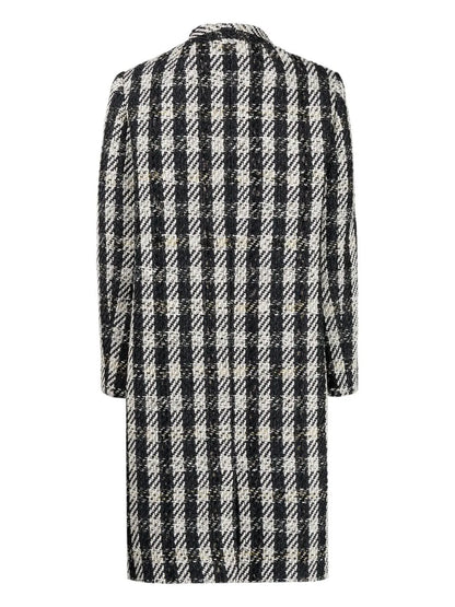 Button-Fastening Woven Coat