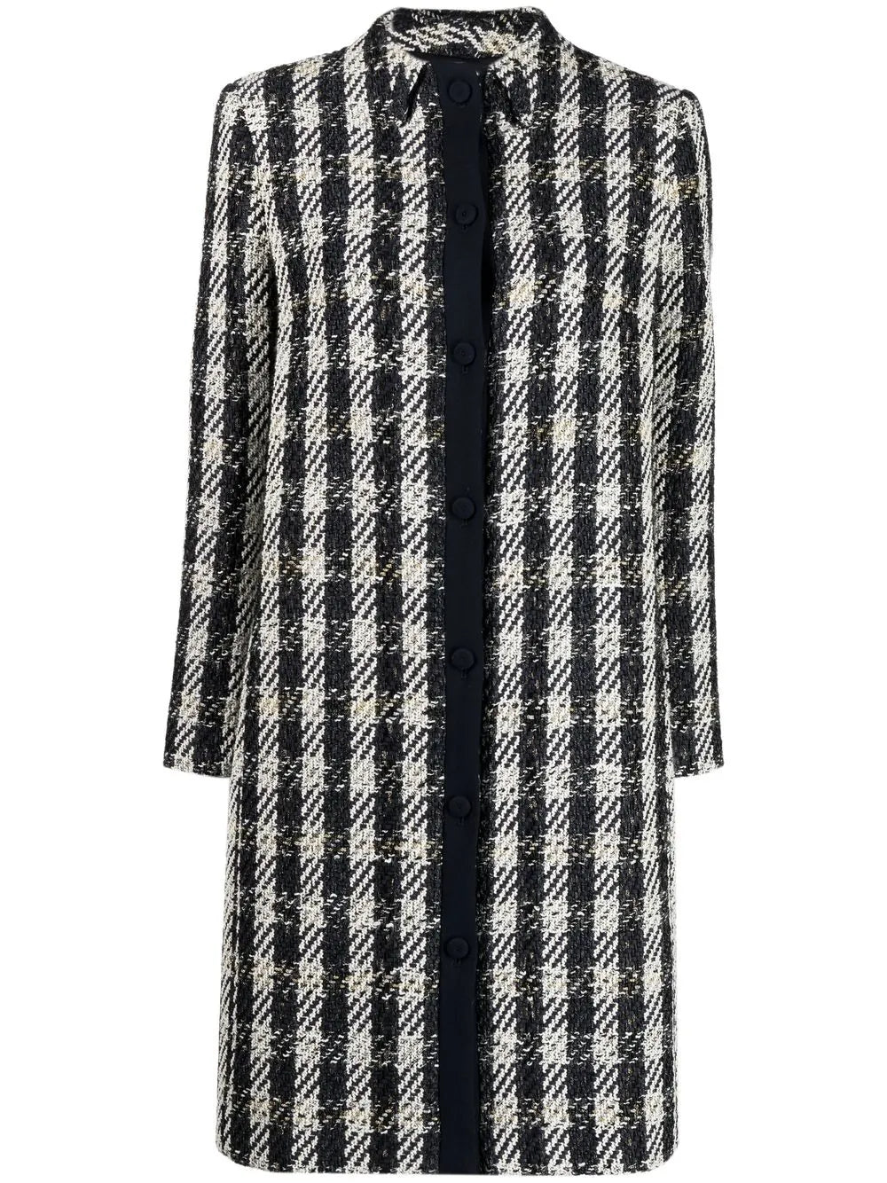Button-Fastening Woven Coat