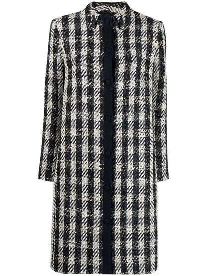 Button-Fastening Woven Coat