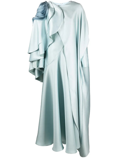 Draped Cape-Style Gown