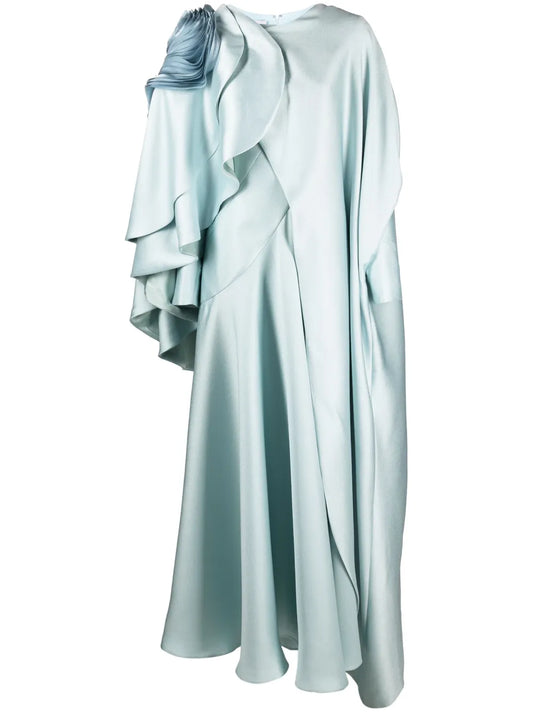 Draped Cape-Style Gown