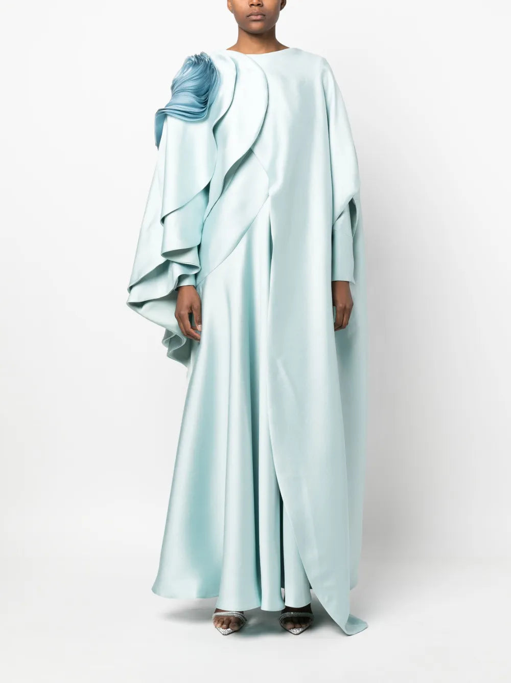 Draped Cape-Style Gown