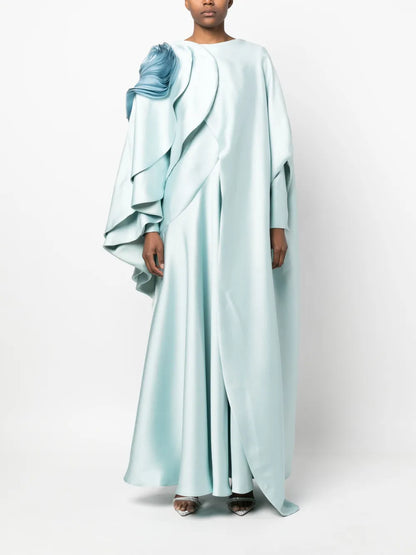 Draped Cape-Style Gown
