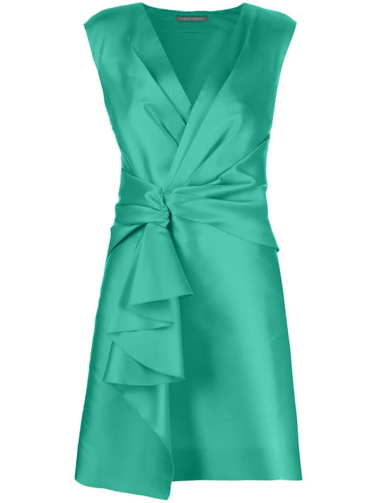 Sleeveless Pinched-Waist Dress