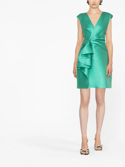 Sleeveless Pinched-Waist Dress