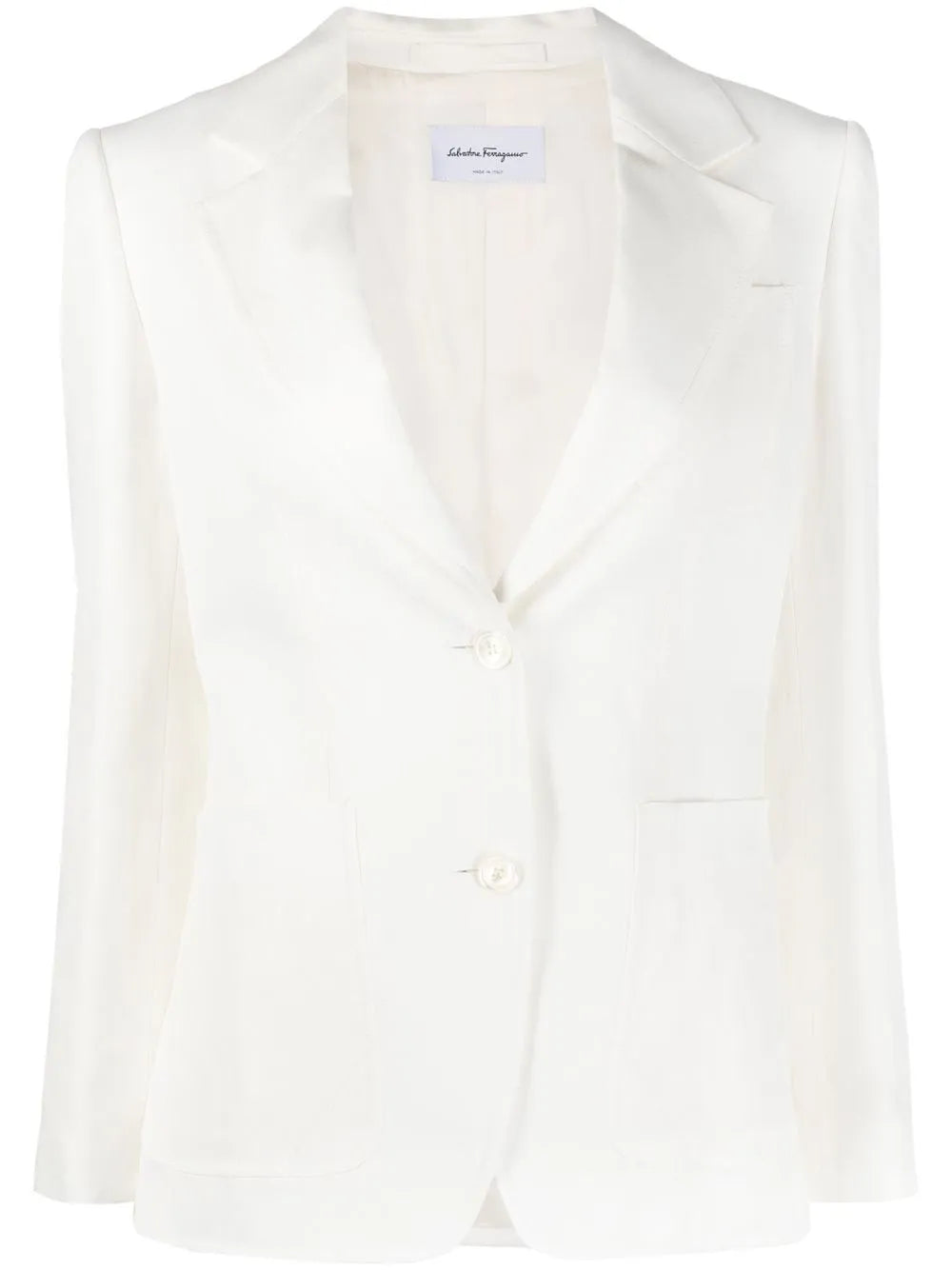 Single-Breasted Silk-Blend Blazer