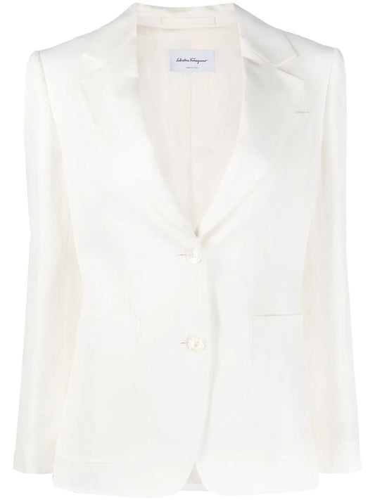 Single-Breasted Silk-Blend Blazer