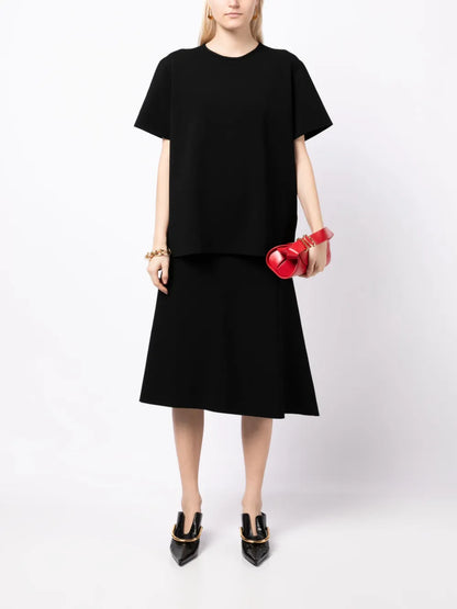 A-Line Asymmetric Midi Skirt