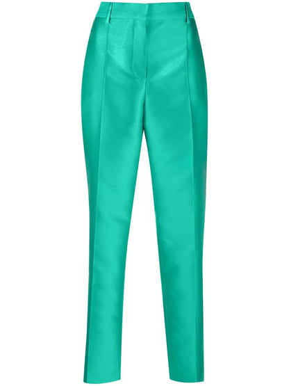 Satin Straight-Leg Trousers