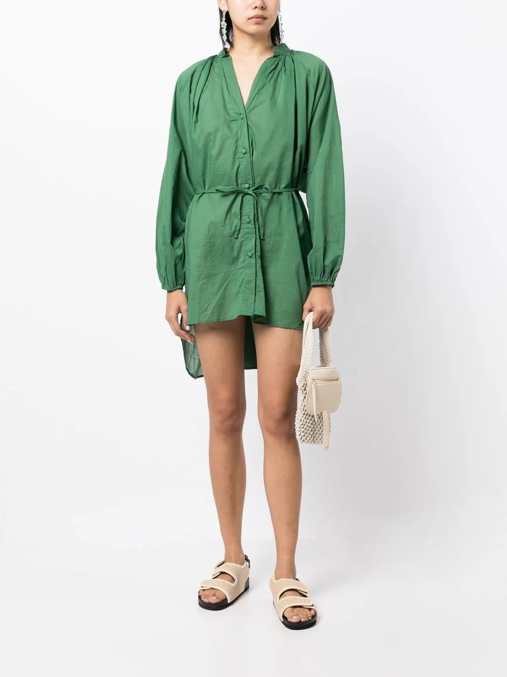 Lucita Button-Front Mini Dress