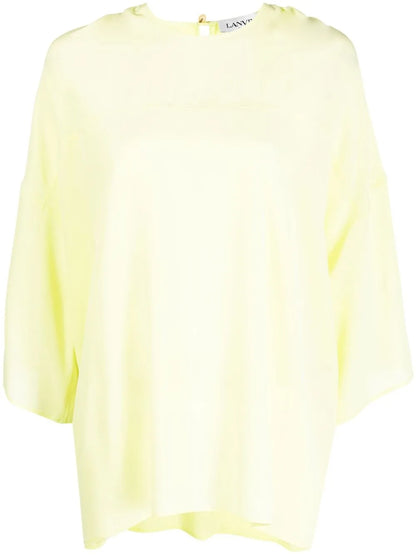Draped Silk Blouse