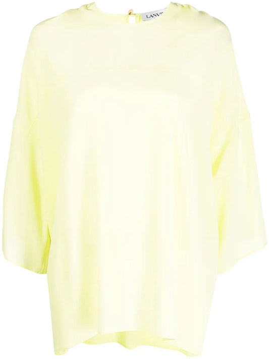 Draped Silk Blouse