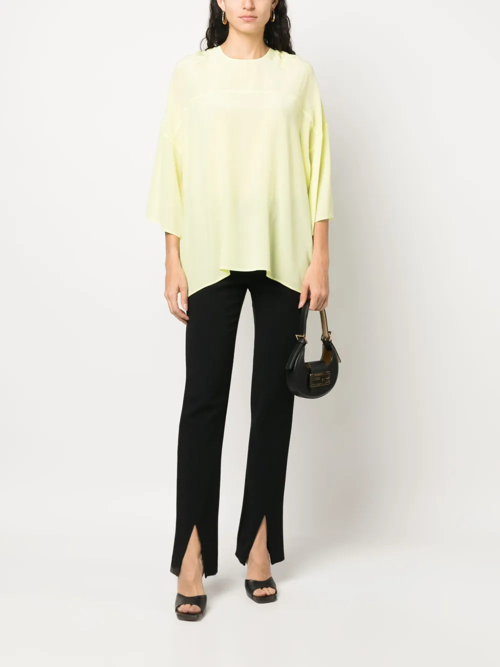 Draped Silk Blouse