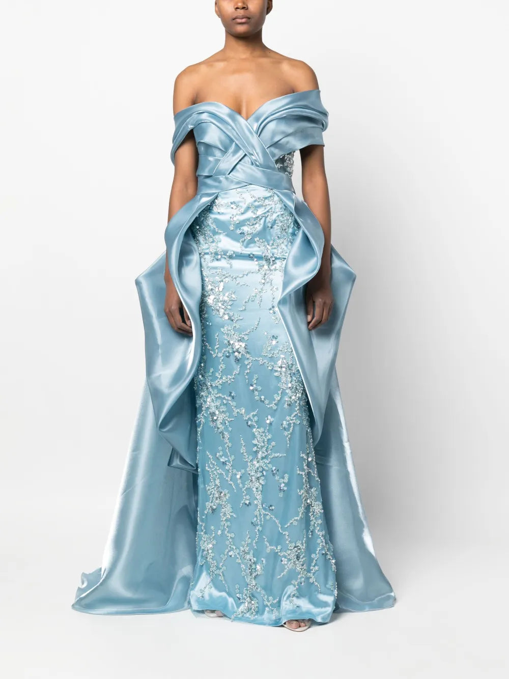 Sequin-Embellished Long Dress