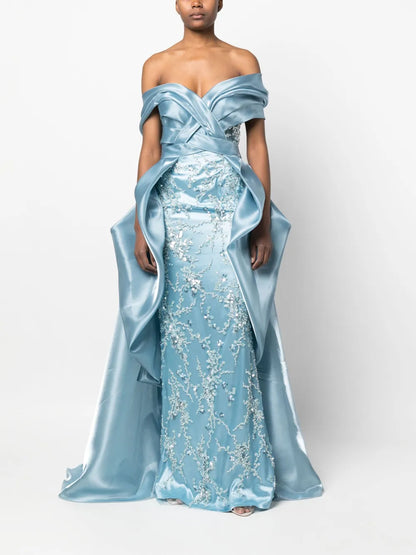 Sequin-Embellished Long Dress