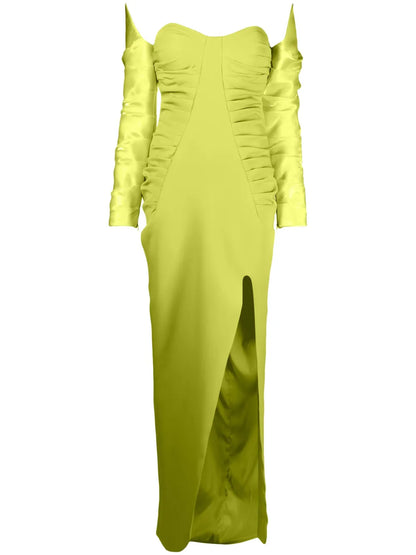 Off-Shoulder Ruched Gown